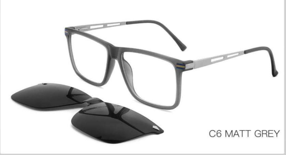 YT Optical men's-including polarized magnetic clip ons