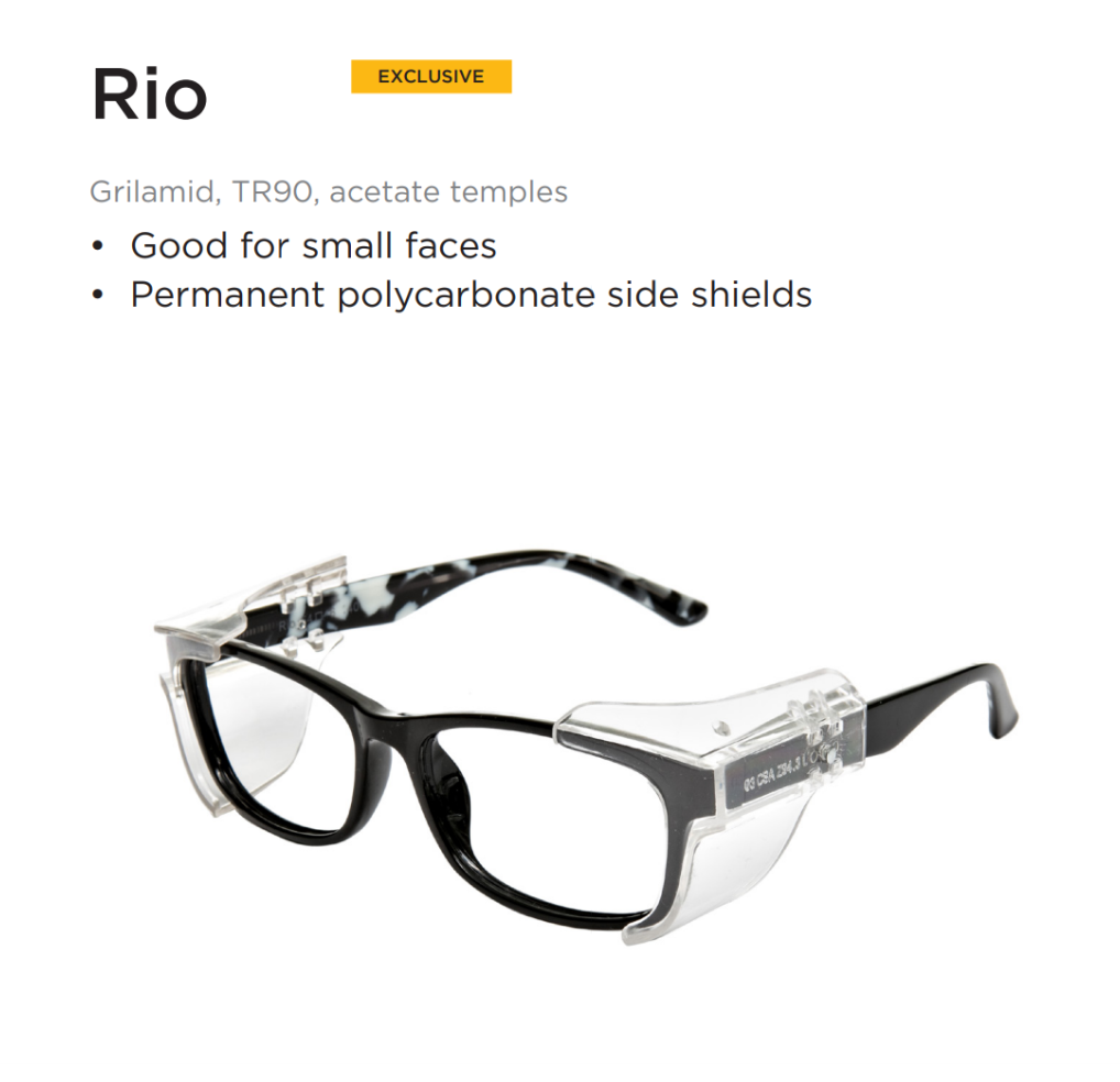 CSA approved safety eyeglasses