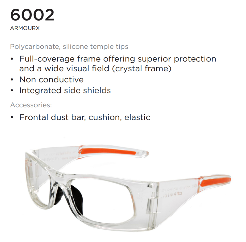 CSA approved safety eyeglasses