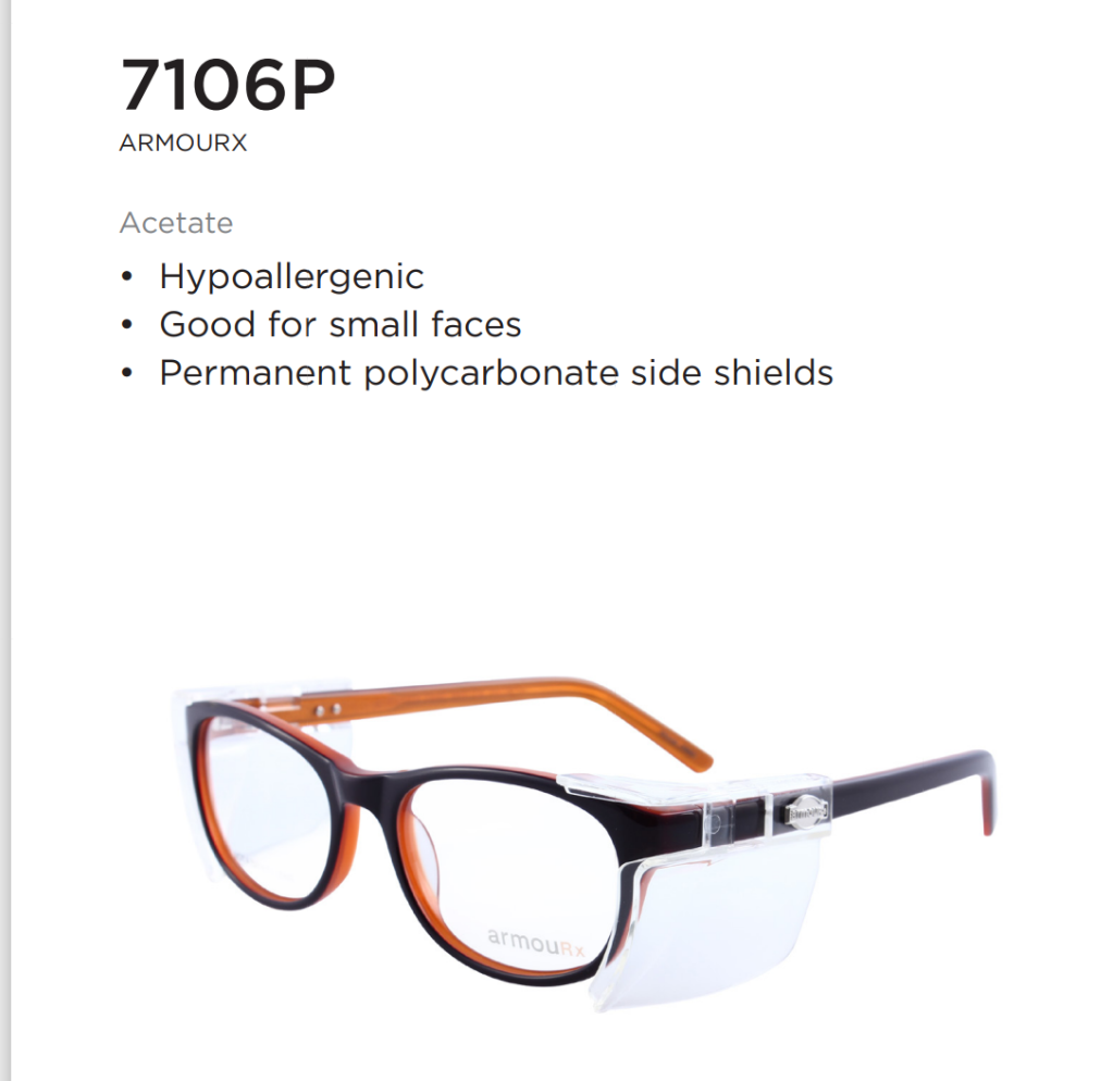 CSA approved safety eyeglasses