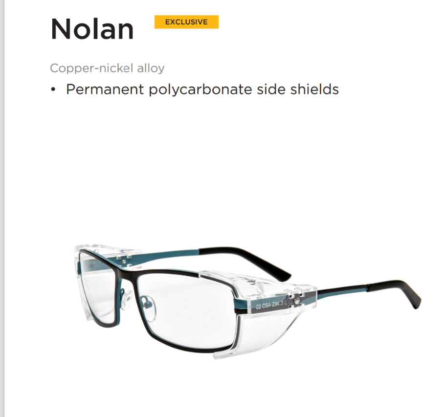CSA approved safety eyeglasses