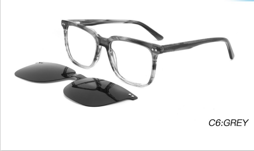 YT Optical men's - including magnetic polarized clip ons