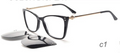 YT Optical women's - including magnetic polarized clip ons