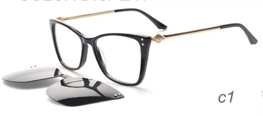 YT Optical women's - including magnetic polarized clip ons